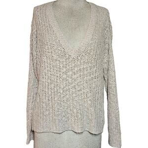 Blush Open Knit Sweater Size Medium